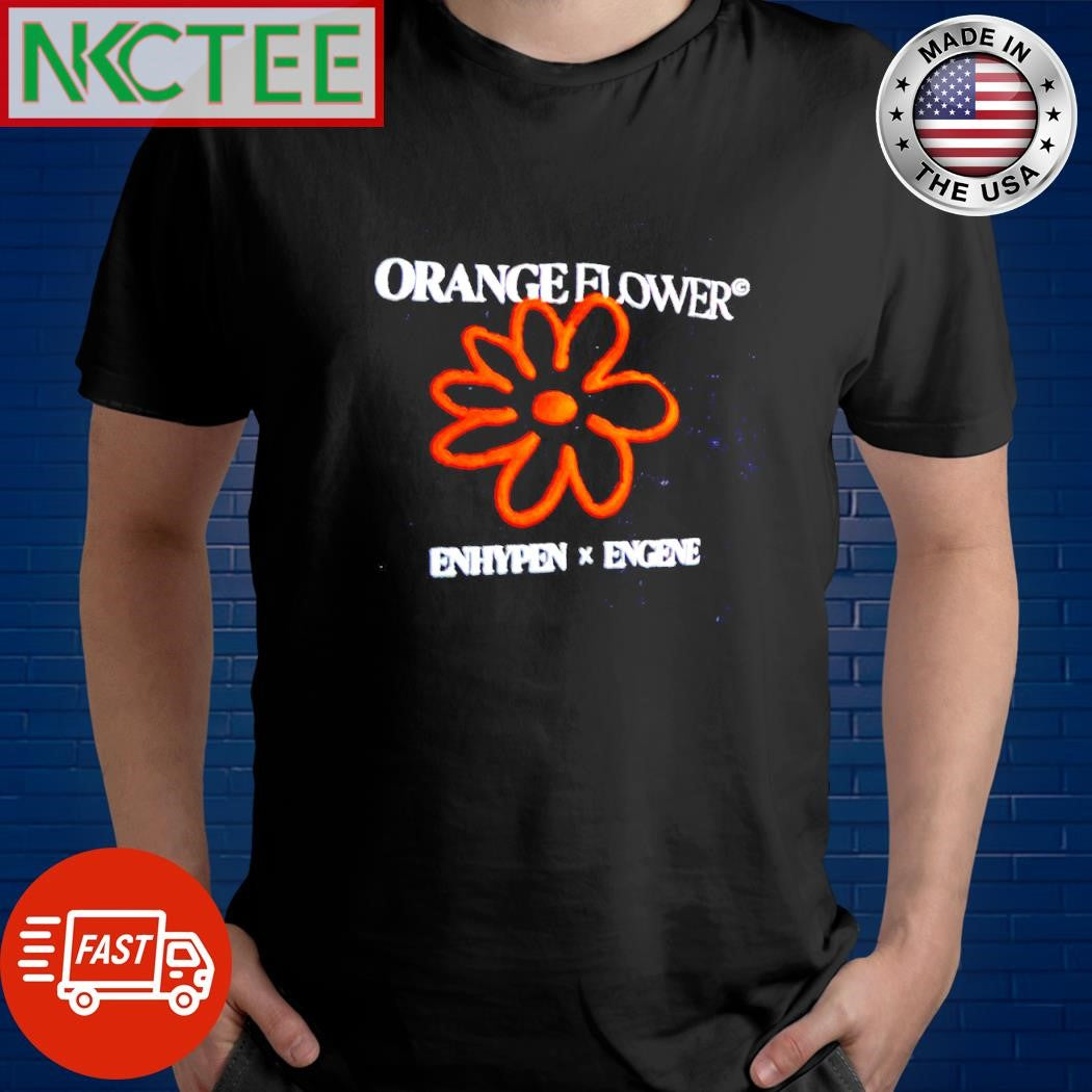 Best Orange Flower Enhypen X Engene shirt Unisex T-shirt, Sweatshirt, Hoodie, Long Sleeve Tee - T-Shirt, Sweatshirt, Hoodie