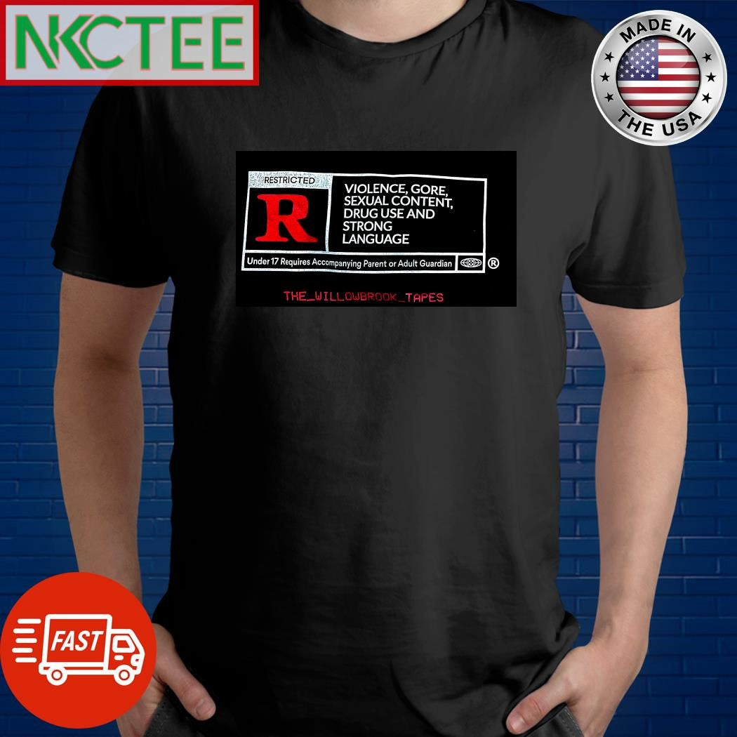 Best Restricted violence, gore, sexual content, drug use and strong language under 17 requires accompanying parent or adult guardian shirt - T-Shirt, Sweatshirt, Hoodie