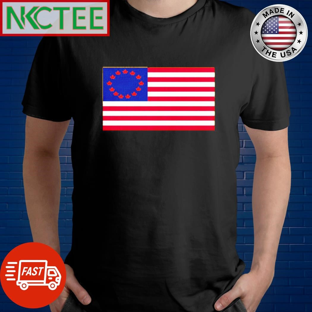 Best US flag maple leaf shirt Unisex T-shirt, Sweatshirt, Hoodie, Long Sleeve Tee - T-Shirt, Sweatshirt, Hoodie