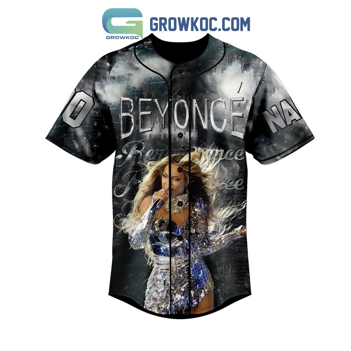 Beyonce Enaissance World Tour Personalized Baseball Jersey baseball jersey product view 2