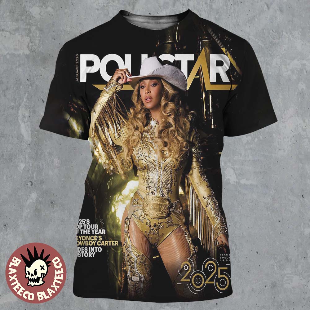 Beyonce Graces The Cover Of Pollstar As Cowboy Carter The Top Tour Of 2025 Year End Special Issue All Over Print Shirt - T-Shirt, Sweatshirt, Hoodie