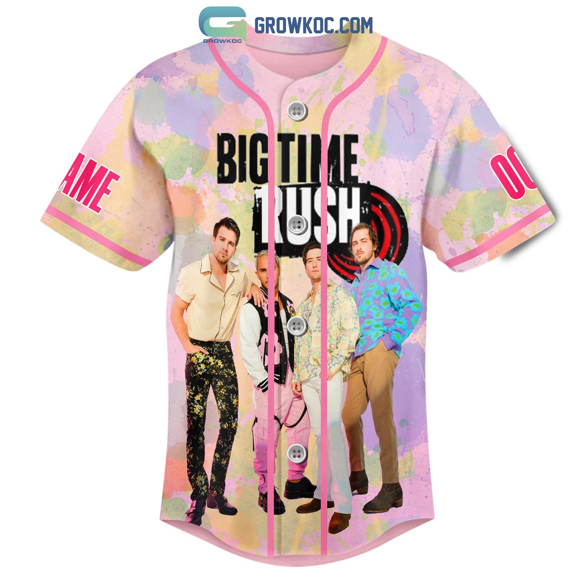 Big Time Rush All Album Personalized Baseball Jersey baseball jersey product view 2