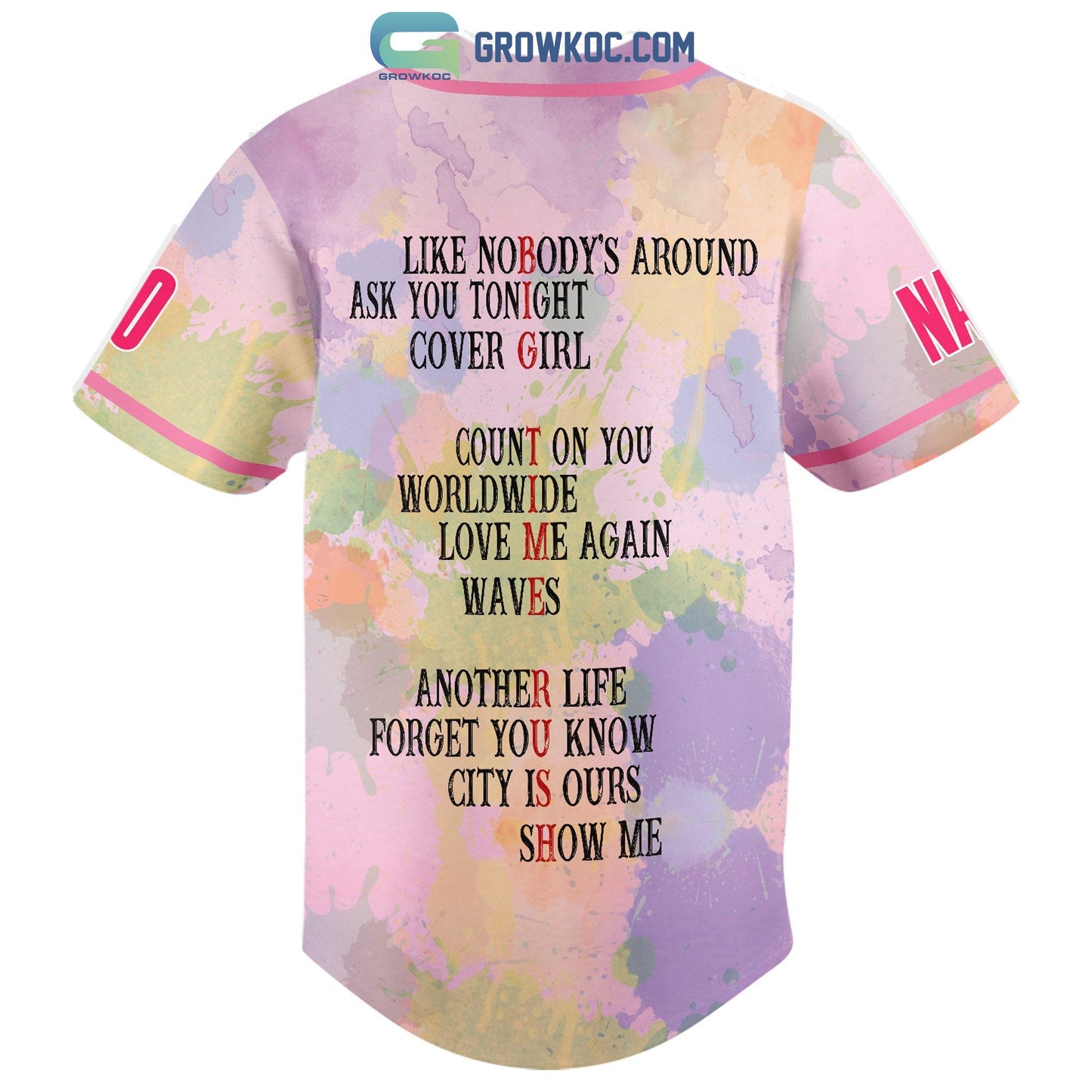 Big Time Rush All Album Personalized Baseball Jersey baseball jersey product view 3