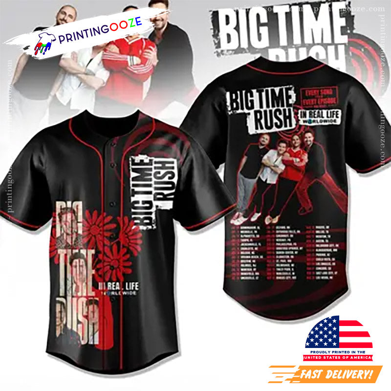 Big Time Rush In Real Life Baseball Jersey baseball jersey product view 1