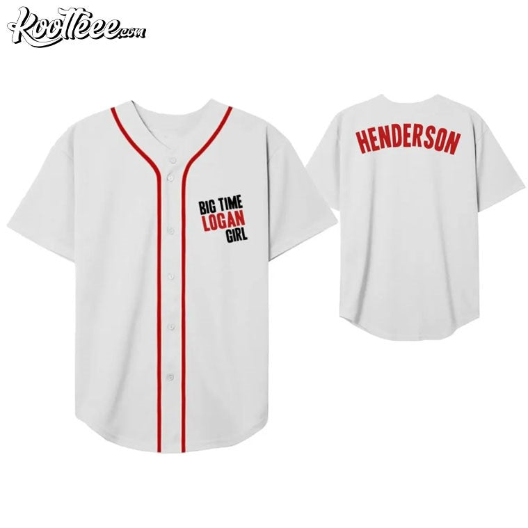 Big Time Rush Inspired Custom White Baseball Jersey baseball jersey product view 1