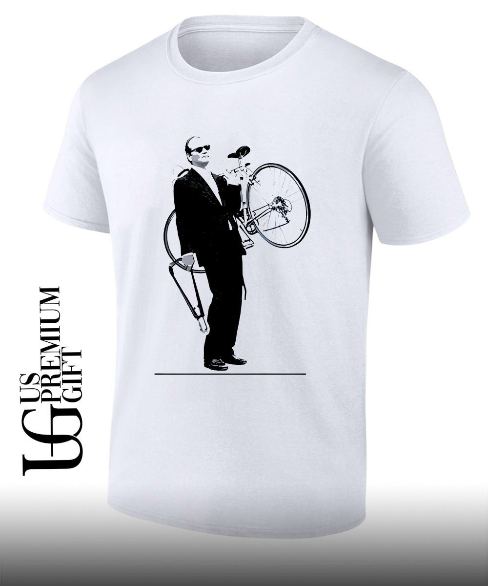 Bill Murray carrying a bicycle in Rushmore shirt Unisex T-shirt, Sweatshirt, Hoodie, Long Sleeve Tee - T-Shirt, Sweatshirt, Hoodie