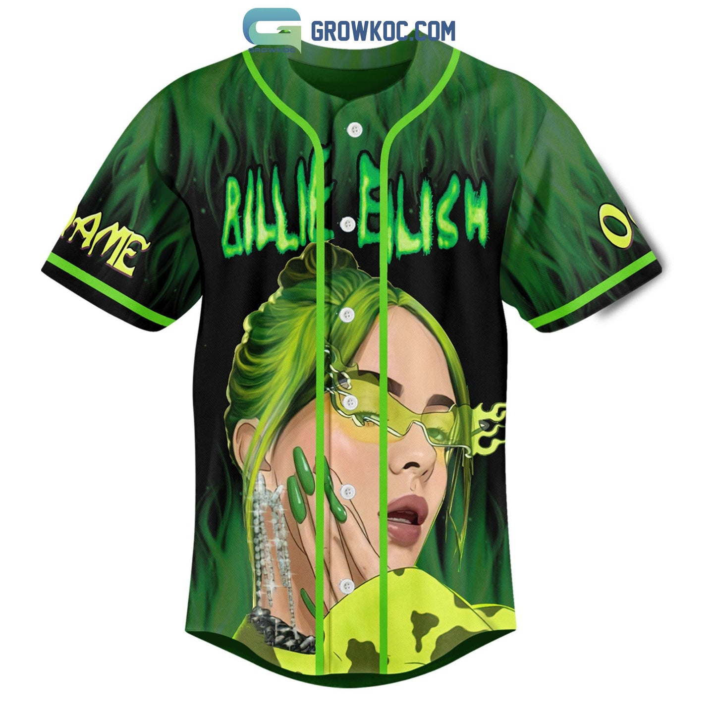 Billie Eilish Bury The Hatchet Or Bury A Friend Personalized Baseball Jersey baseball jersey product view 1