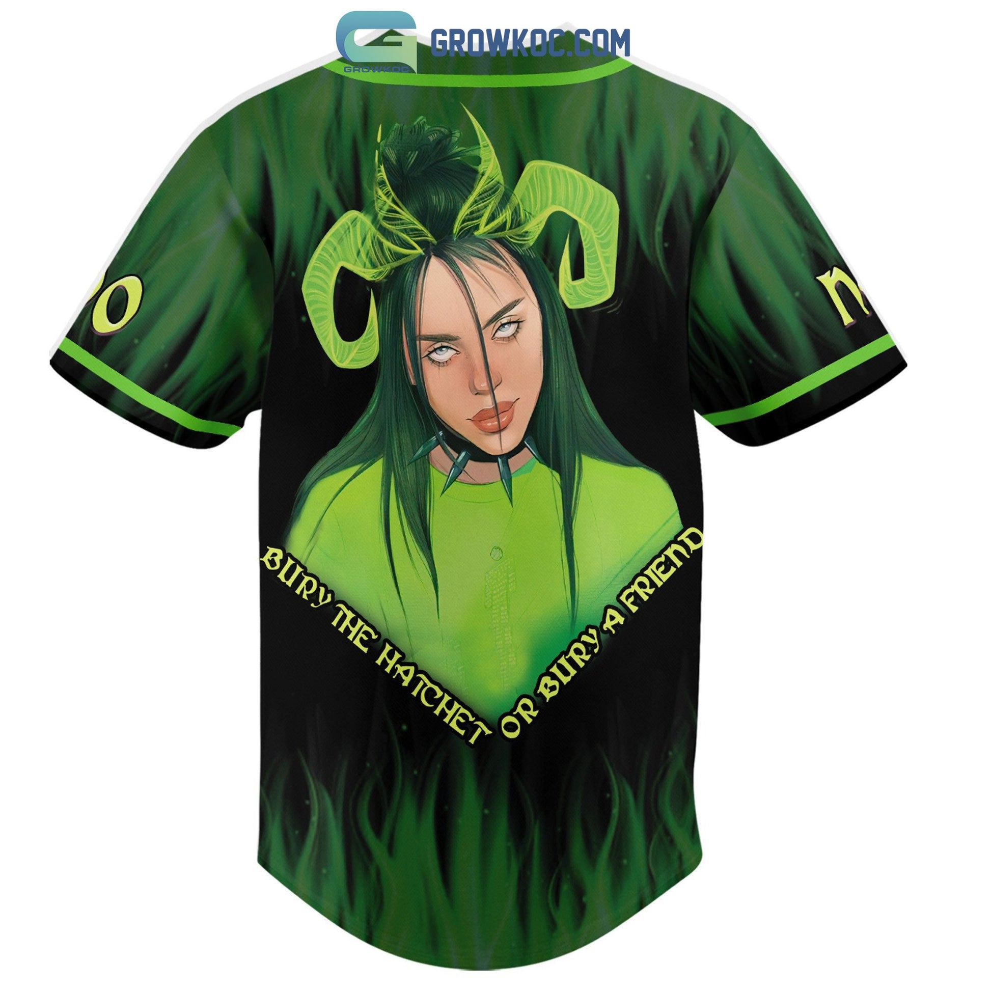 Billie Eilish Bury The Hatchet Or Bury A Friend Personalized Baseball Jersey baseball jersey product view 2