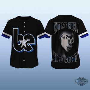 Billie Eilish Hit Me Hard And Soft Baseball Jersey Shirt Sale baseball jersey product view 1