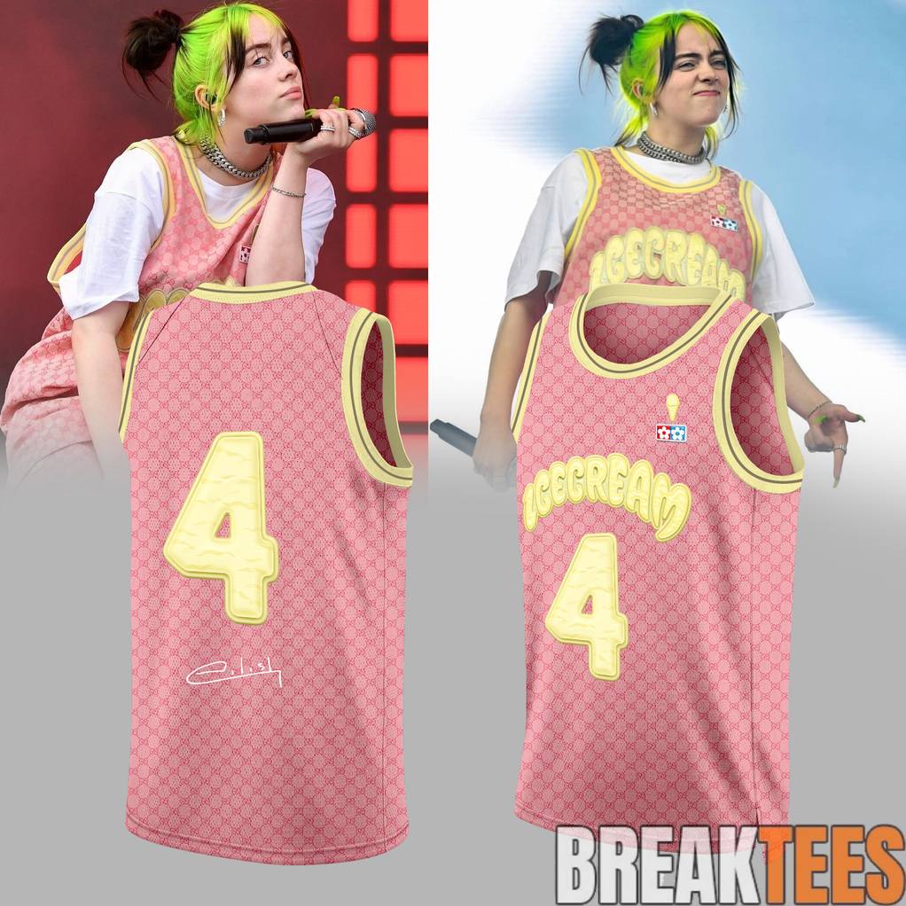 Billie Eilish Hit Me Hard and Soft Tour 2026 Basketball Jersey Pink Unisex T-shirt, Sweatshirt, Hoodie, Long Sleeve Tee - T-Shirt, Sweatshirt, Hoodie
