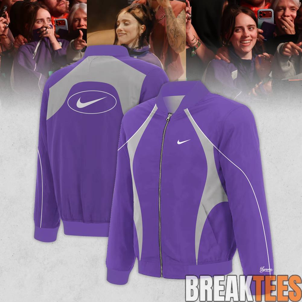 Billie Eilish Hit Me Hard and Soft Tour 2026 Bomber Jacket Purple Unisex T-shirt, Sweatshirt, Hoodie, Long Sleeve Tee - T-Shirt, Sweatshirt, Hoodie