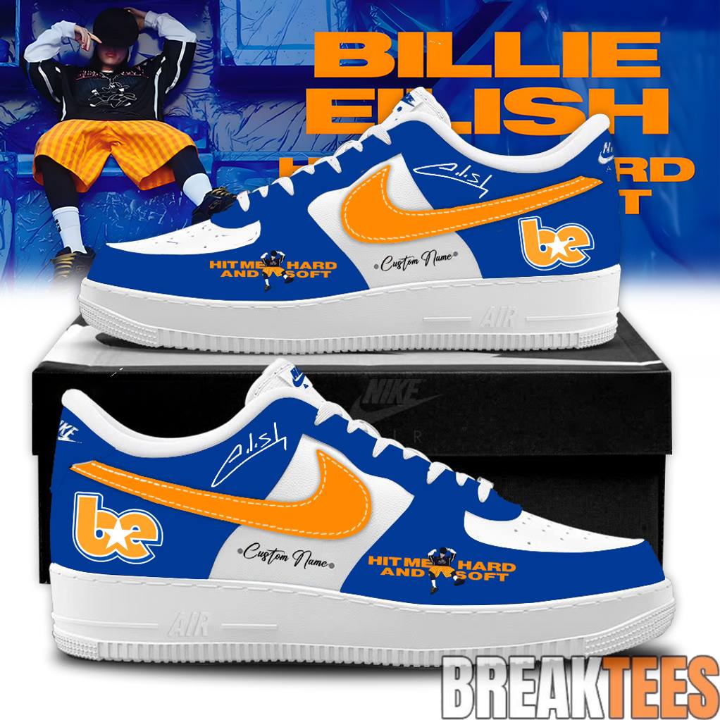 Billie Eilish Hit Me Hard and Soft Tour 2026 Custom Air Force 1 Shoes Unisex T-shirt, Sweatshirt, Hoodie, Long Sleeve Tee - T-Shirt, Sweatshirt, Hoodie