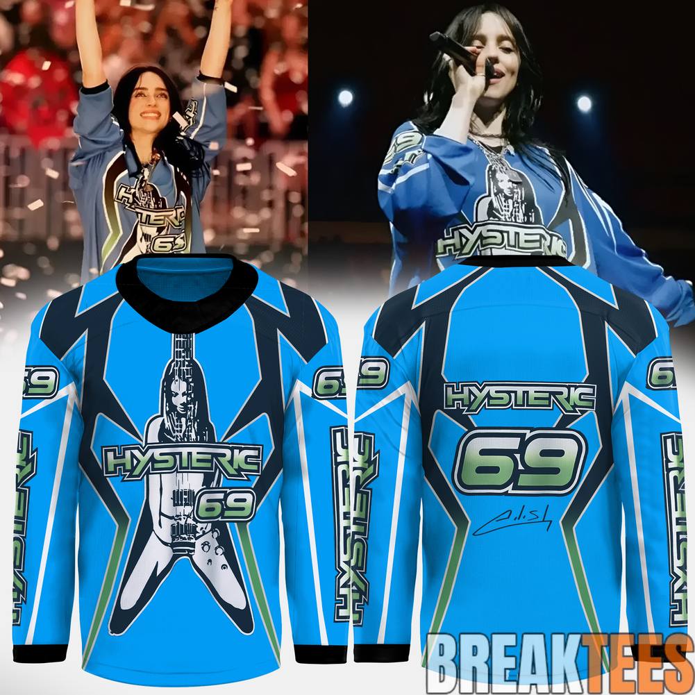 Billie Eilish Hit Me Hard and Soft Tour 2026 Special Hockey Jersey hockey jersey product view 1