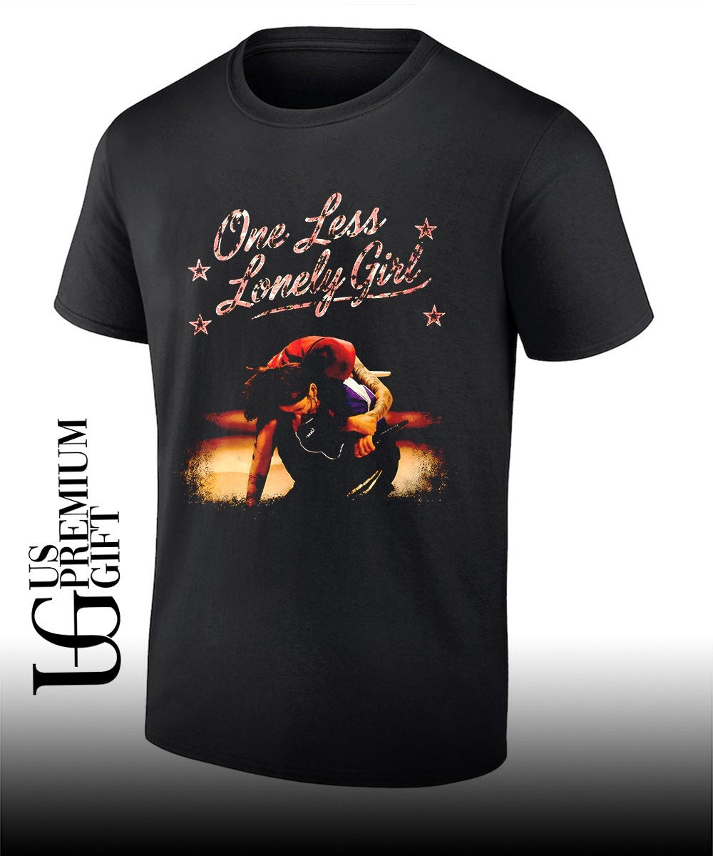Billie Eilish hug Justin Bieber One Less Lonely Girl shirt Unisex T-shirt, Sweatshirt, Hoodie, Long Sleeve Tee - T-Shirt, Sweatshirt, Hoodie