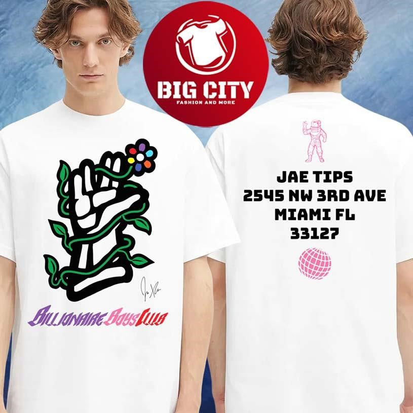Billionaire Boys Club X Jae Tips Jae Tips Flower Hands Two Sided Shirt Unisex T-shirt, Sweatshirt, Hoodie, Long Sleeve Tee - T-Shirt, Sweatshirt, Hoodie