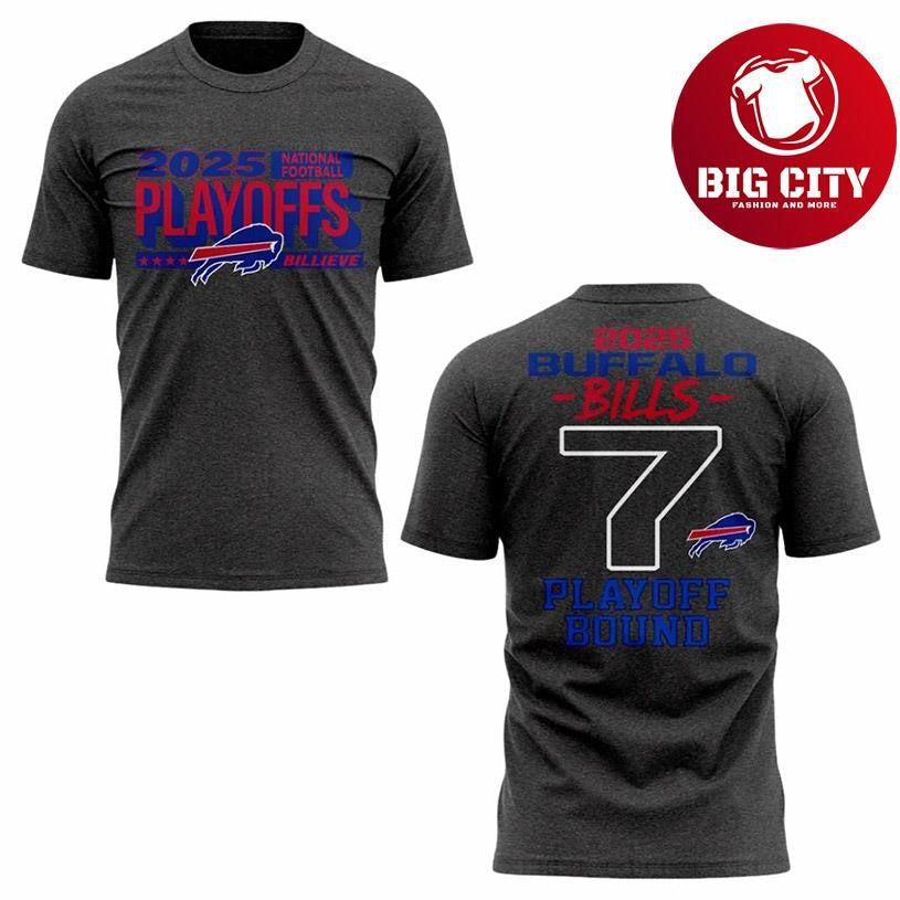 Bills Bellieve National Football 2025 Two Sided Shirt Unisex T-shirt, Sweatshirt, Hoodie, Long Sleeve Tee - T-Shirt, Sweatshirt, Hoodie