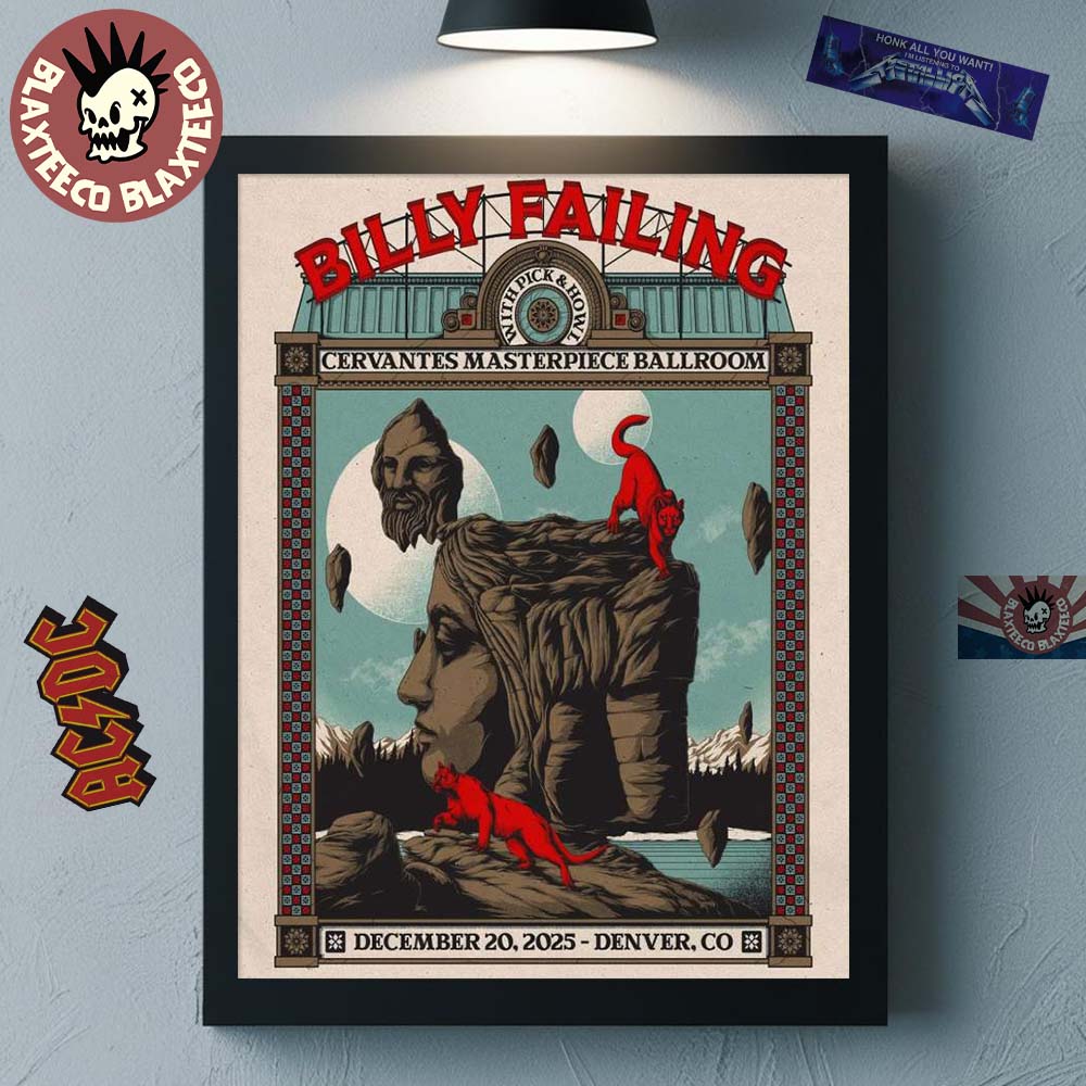Billy Failing Denver Colorado 2025 Event Poster At Cervantes Masterpiece Ballroom On December 20 2025 Home Decor Poster Canvas - T-Shirt, Sweatshirt, Hoodie
