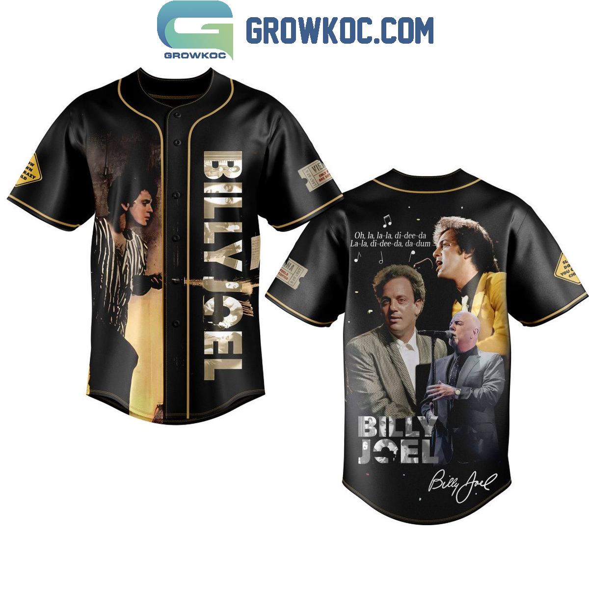 Billy Joel Piano Man La-la Di-Dee-Da Da-Dum Baseball Jersey baseball jersey product view 1