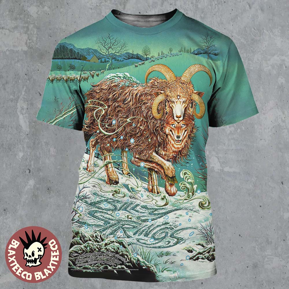 Billy Strings Asheville North Carolina 2026 All Date Poster At Exploreasheville.com Arena On February 10 11 13 14 2026 The Wolf With Goat Fur Art All Over Print Shirt - T-Shirt, Sweatshirt, Hoodie