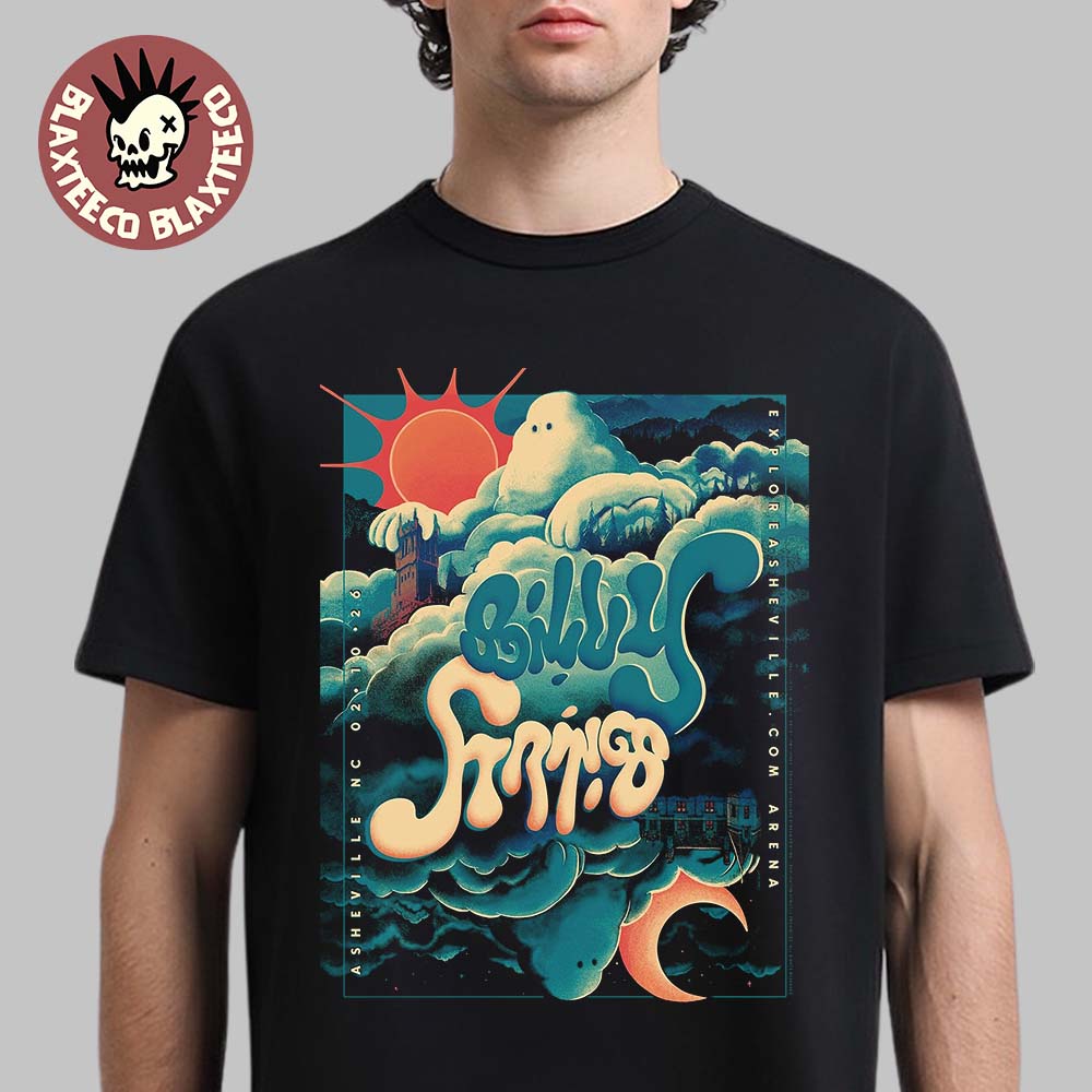 Billy Strings Asheville North Carolina 2026 Night 1 Poster At Exploreasheville.com Arena On February 10 2026 Flip Design Art T-Shirt - T-Shirt, Sweatshirt, Hoodie