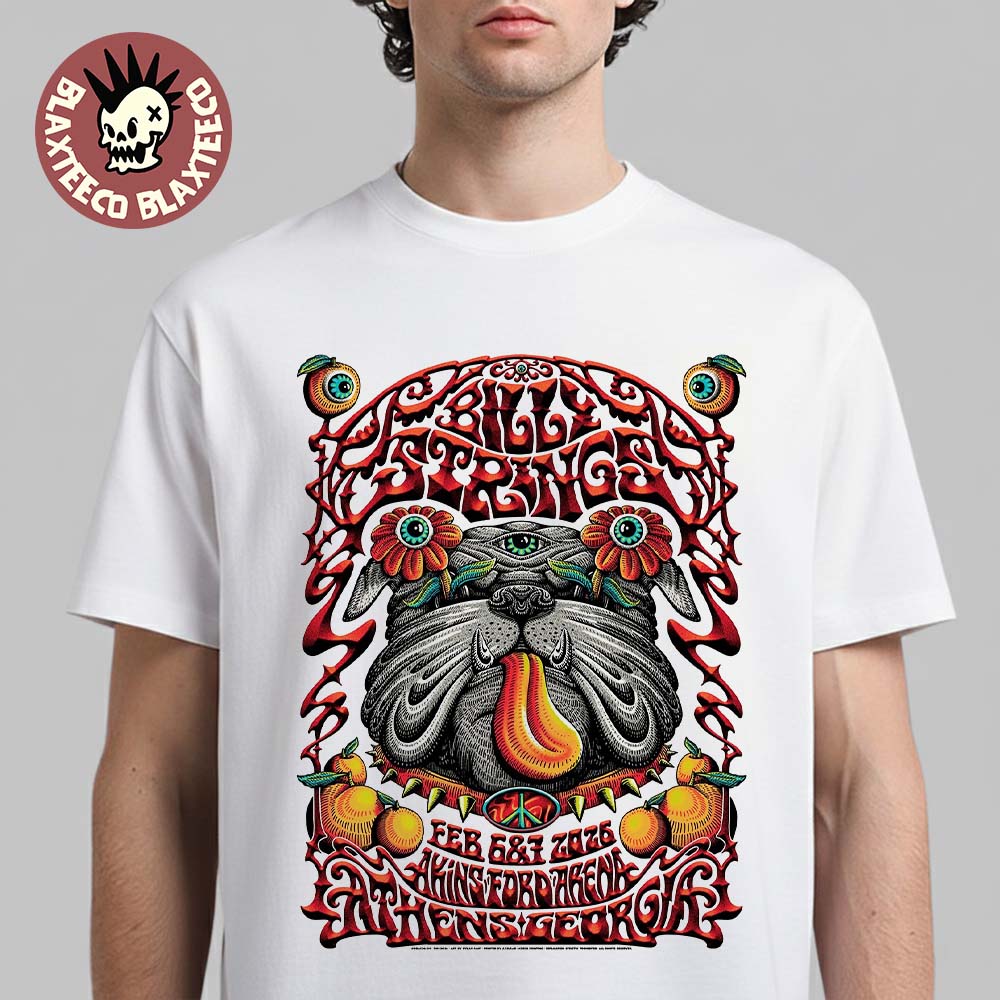Billy Strings Athens Georgia 2026 Dual Night Poster At Akins Ford Arena On February 6 And 7 2026 Winter Tour Pitbull Floral Eye Art T-Shirt - T-Shirt, Sweatshirt, Hoodie