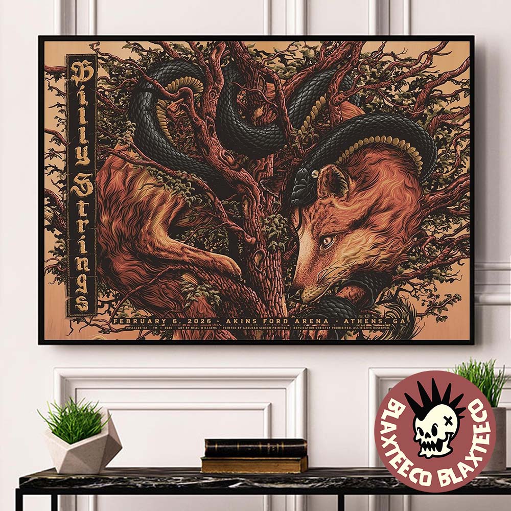 Billy Strings Athens Georgia 2026 Night 1 Gig Poster At Akins Ford Arena On February 6 2026 Winter Tour Decor Poster Canvas - T-Shirt, Sweatshirt, Hoodie