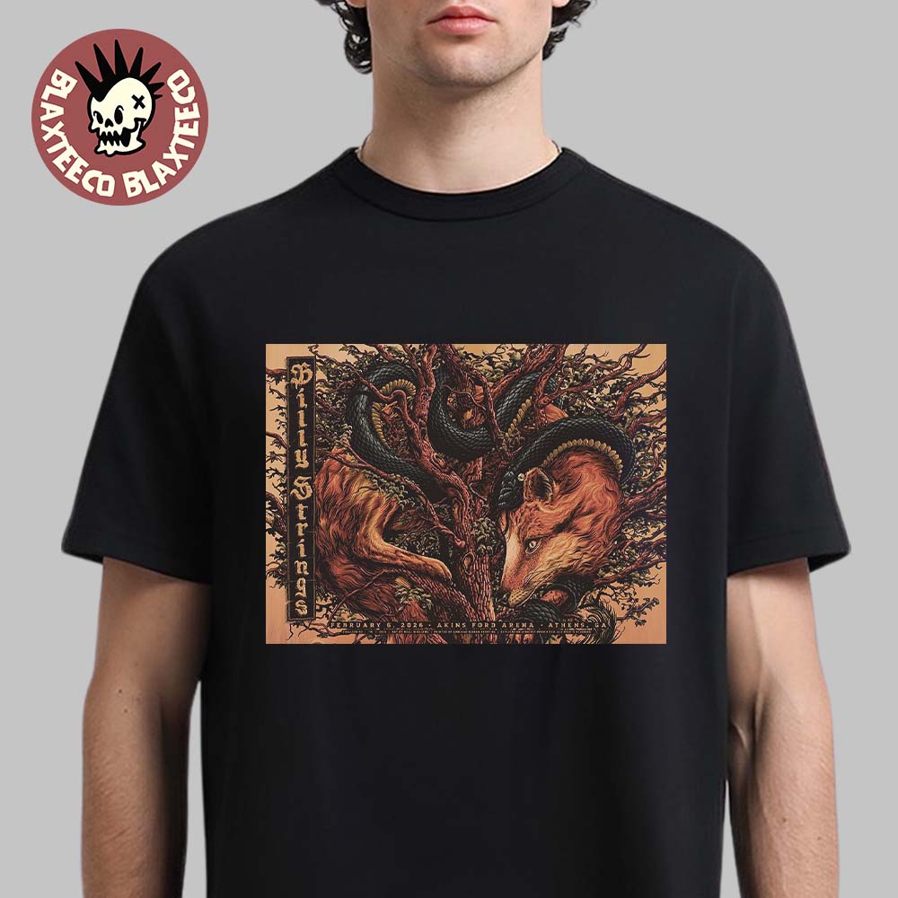Billy Strings Athens Georgia 2026 Night 1 Gig Poster At Akins Ford Arena On February 6 2026 Winter Tour T-Shirt - T-Shirt, Sweatshirt, Hoodie