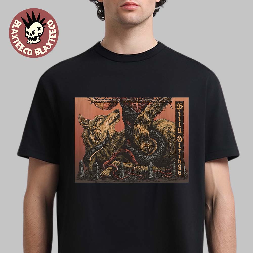 Billy Strings Athens Georgia 2026 Night 2 Gig Poster At Akins Ford Arena On February 7 2026 Winter Tour T-Shirt - T-Shirt, Sweatshirt, Hoodie
