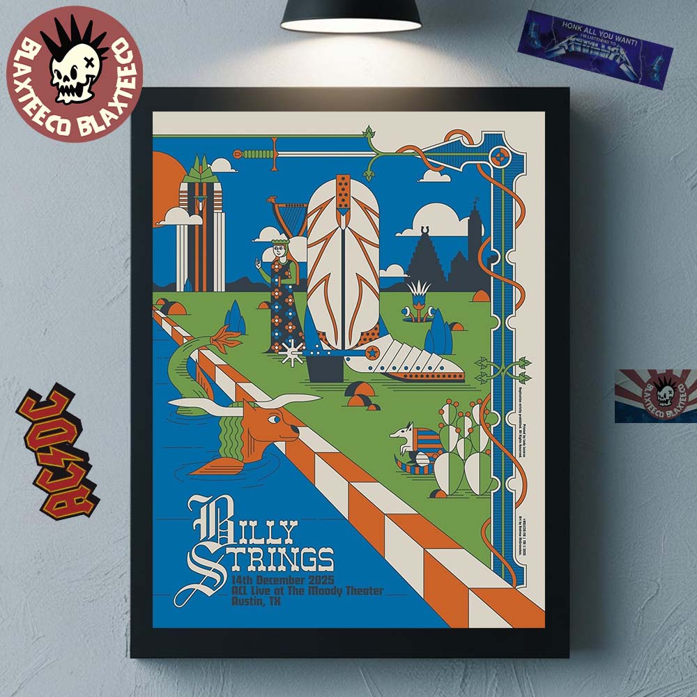 Billy Strings Austin Texas 2025 Night 2 Poster At ACL Live At The Moody Theater On December 14 2025 Home Decor Poster Canvas - T-Shirt, Sweatshirt, Hoodie