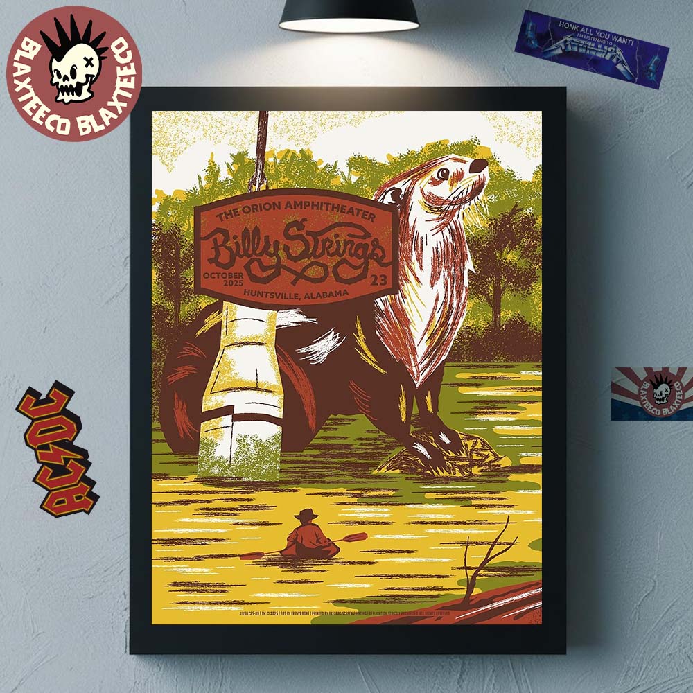 Billy Strings Huntsville Alabama 2025 Night 1 Gig Poster At The Orion Amphitheater On October 23 2025 Home Decor Poster Canvas - T-Shirt, Sweatshirt, Hoodie