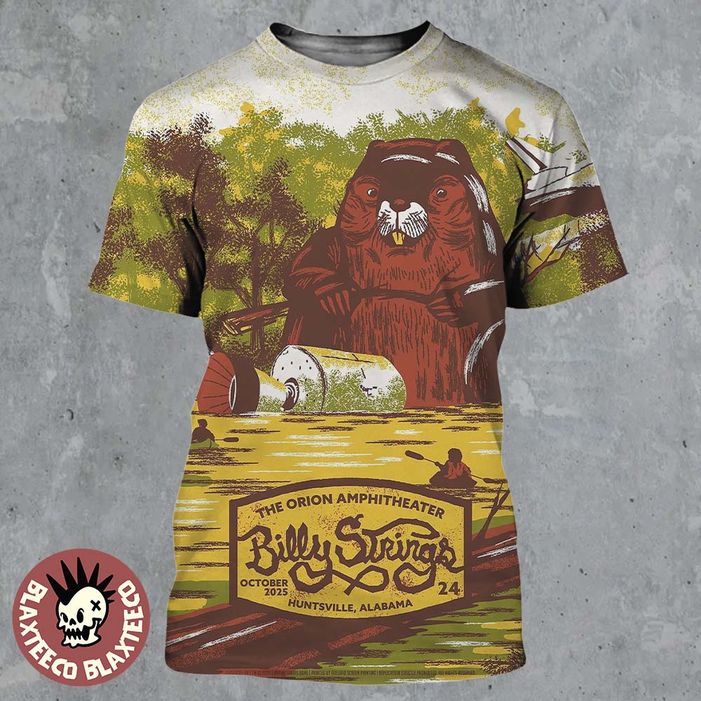 Billy Strings Huntsville Alabama 2025 Night 2 Gig Poster At The Orion Amphitheater On October 24 2025 All Over Print Shirt - T-Shirt, Sweatshirt, Hoodie