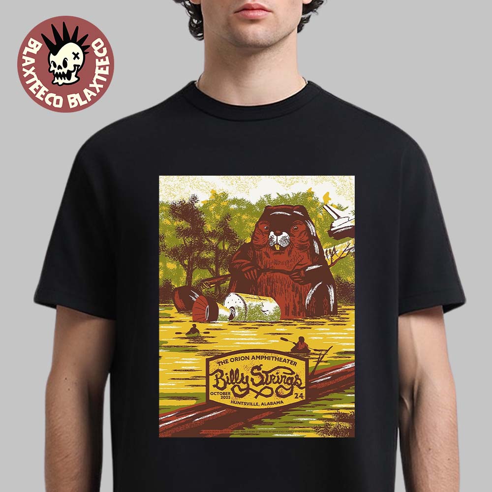 Billy Strings Huntsville Alabama 2025 Night 2 Gig Poster At The Orion Amphitheater On October 24 2025 T-Shirt - T-Shirt, Sweatshirt, Hoodie