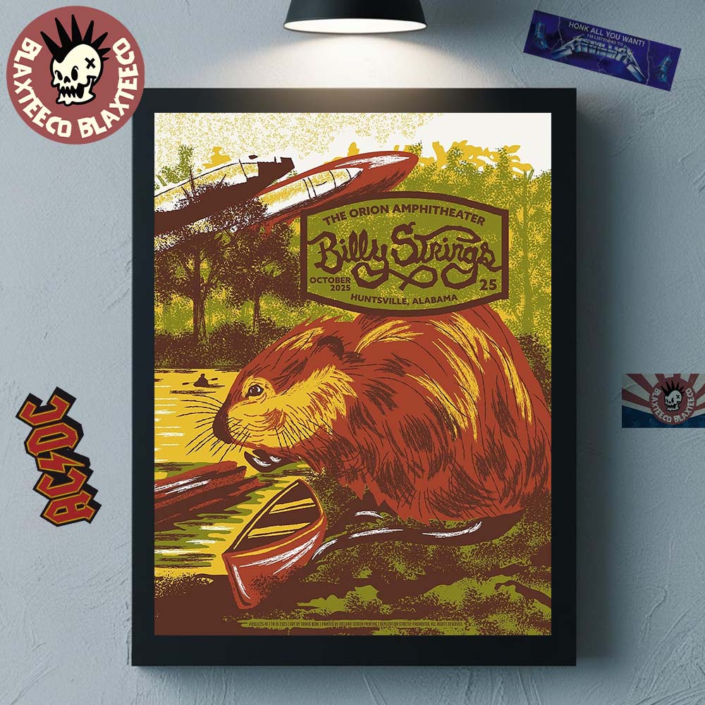Billy Strings Huntsville Alabama 2025 Night 3 Gig Poster At The Orion Amphitheater On October 25 2025 Home Decor Poster Canvas - T-Shirt, Sweatshirt, Hoodie