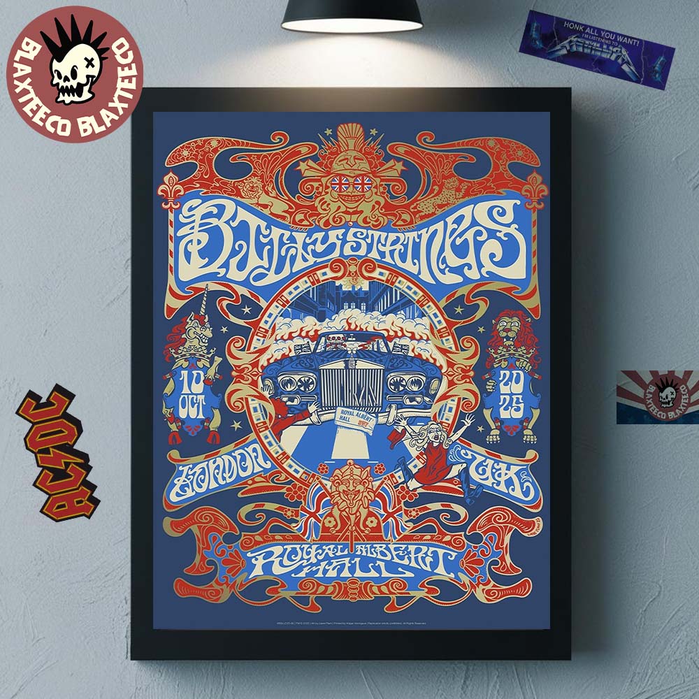 Billy Strings London UK 2025 Venue Poster At Royal Albert Hall On October 10 2025 Home Decor Poster Canvas - T-Shirt, Sweatshirt, Hoodie