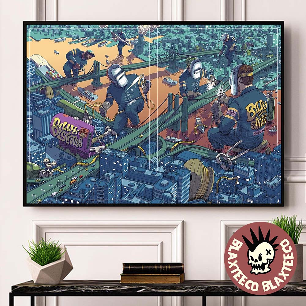 Billy Strings Newark New Jersey 2025 Night 1 And 2 Venue Combined Poster At Prudential Center On November 14 And 15 2025 Repairer Art Landscape Poster Canvas - T-Shirt, Sweatshirt, Hoodie