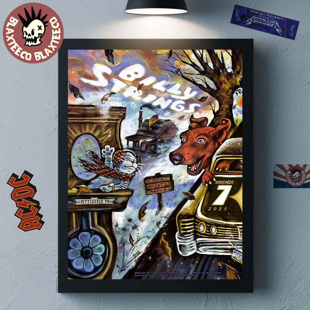 Billy Strings Pittsburgh Pennsylvania 2025 Night 1 Event Poster At PPG Paints Arena On November 7 2025 Home Decor Poster Canvas - T-Shirt, Sweatshirt, Hoodie
