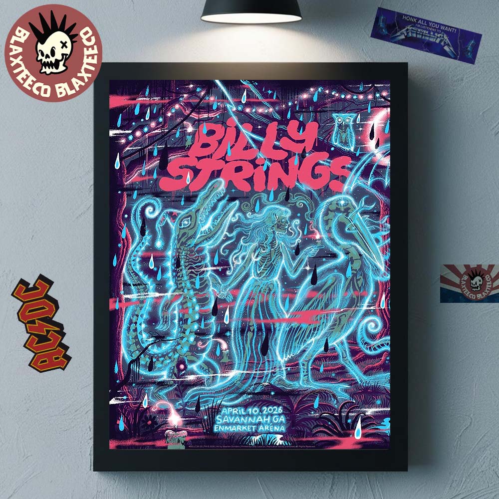 Billy Strings Savannah Georgia 2026 Night 1 Venue Poster At Enmarket Arena On April 10 2026 Home Decor Poster Canvas - T-Shirt, Sweatshirt, Hoodie