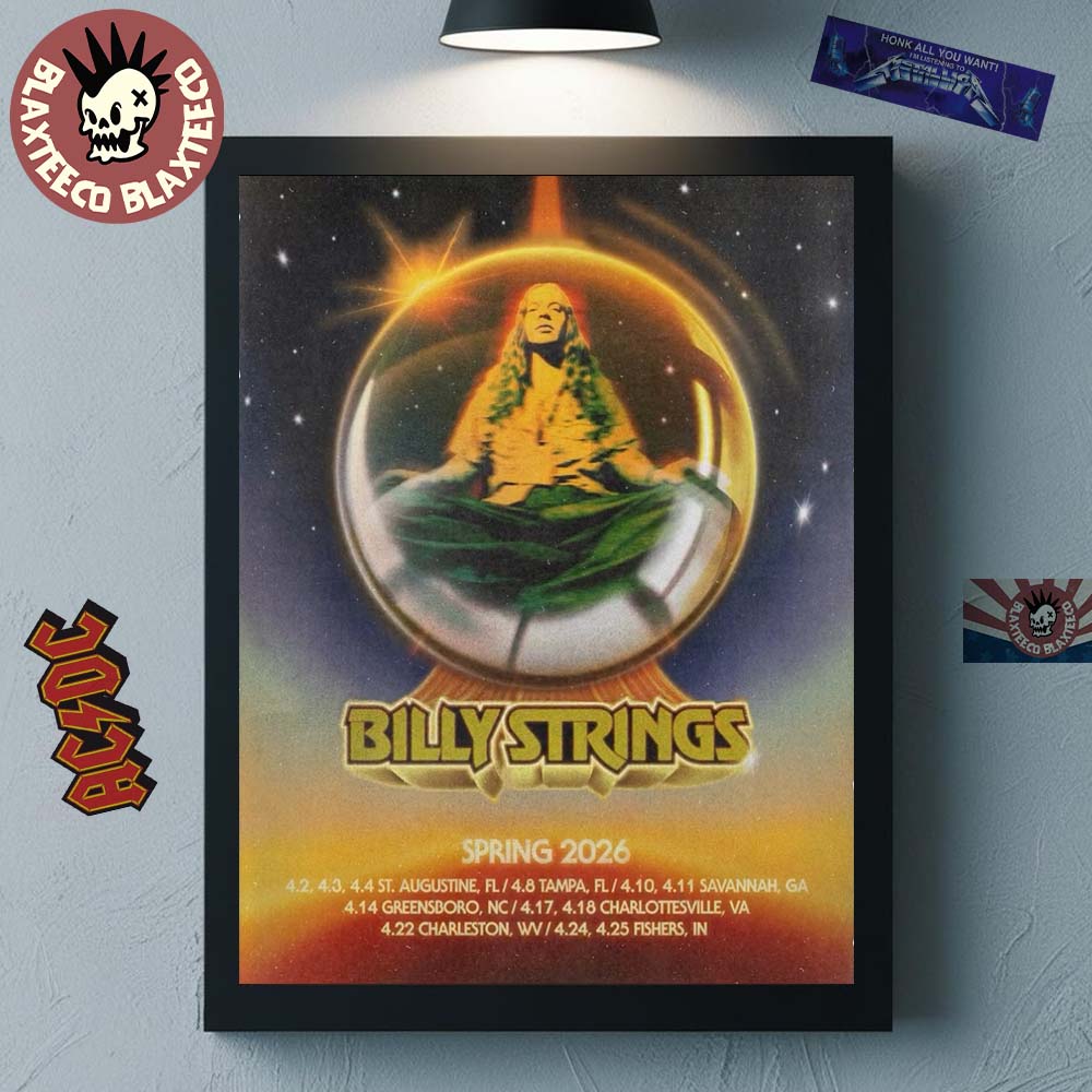 Billy Strings Spring 2026 Tour On April North America City Dates Home Decor Poster Canvas Unisex T-shirt, Sweatshirt, Hoodie, Long Sleeve Tee - T-Shirt, Sweatshirt, Hoodie