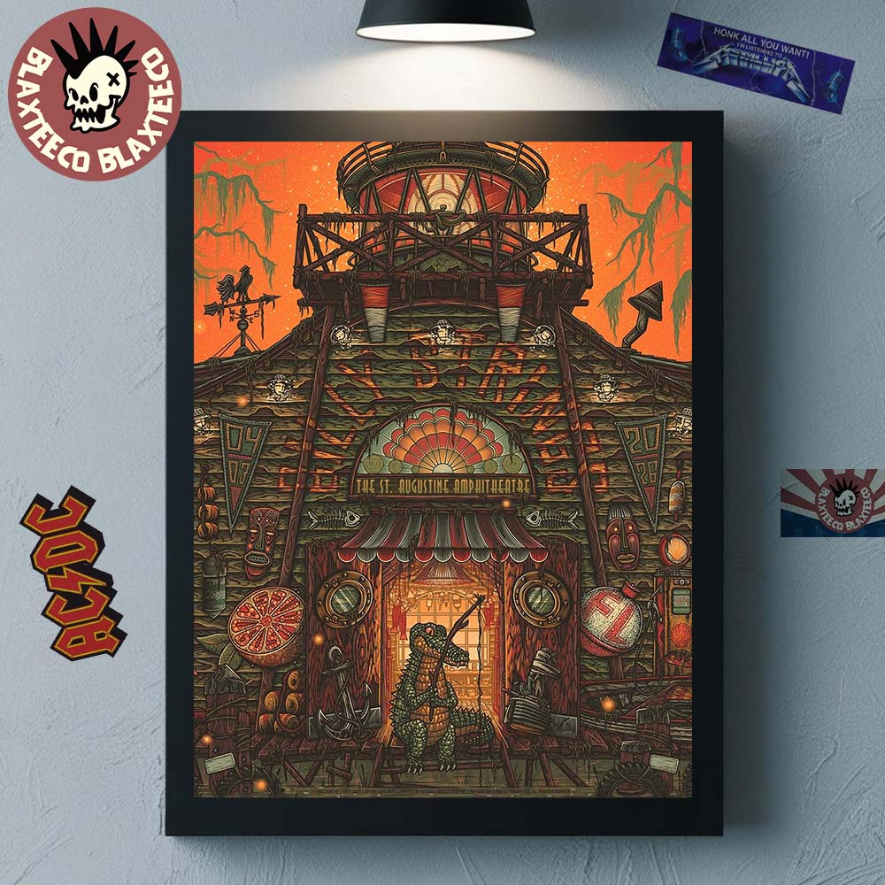Billy Strings St. Augustine Florida 2026 Night 2 Gig Poster At The St. Augustine Amphitheatre On April 3 2026 Poster Canvas - T-Shirt, Sweatshirt, Hoodie