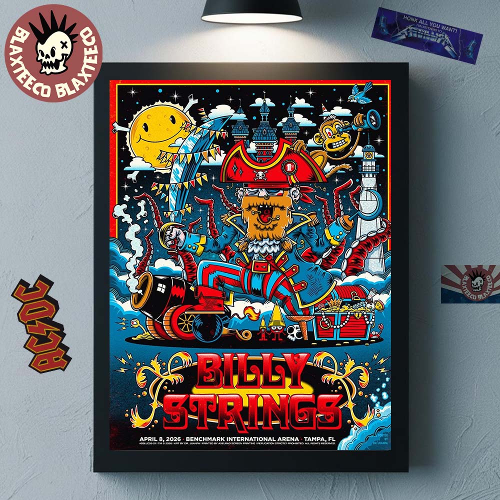 Billy Strings Tampa Florida 2026 Merch Gig Poster At Benchmark International Arena On April 8 2026 The Pirate Art Home Decor Poster Canvas - T-Shirt, Sweatshirt, Hoodie