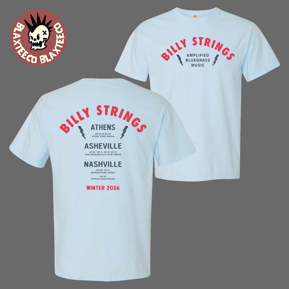 Billy Strings Winter 2026 Tour Merch Amplified Bluegrass T-Shirt Unisex T-shirt, Sweatshirt, Hoodie, Long Sleeve Tee - T-Shirt, Sweatshirt, Hoodie