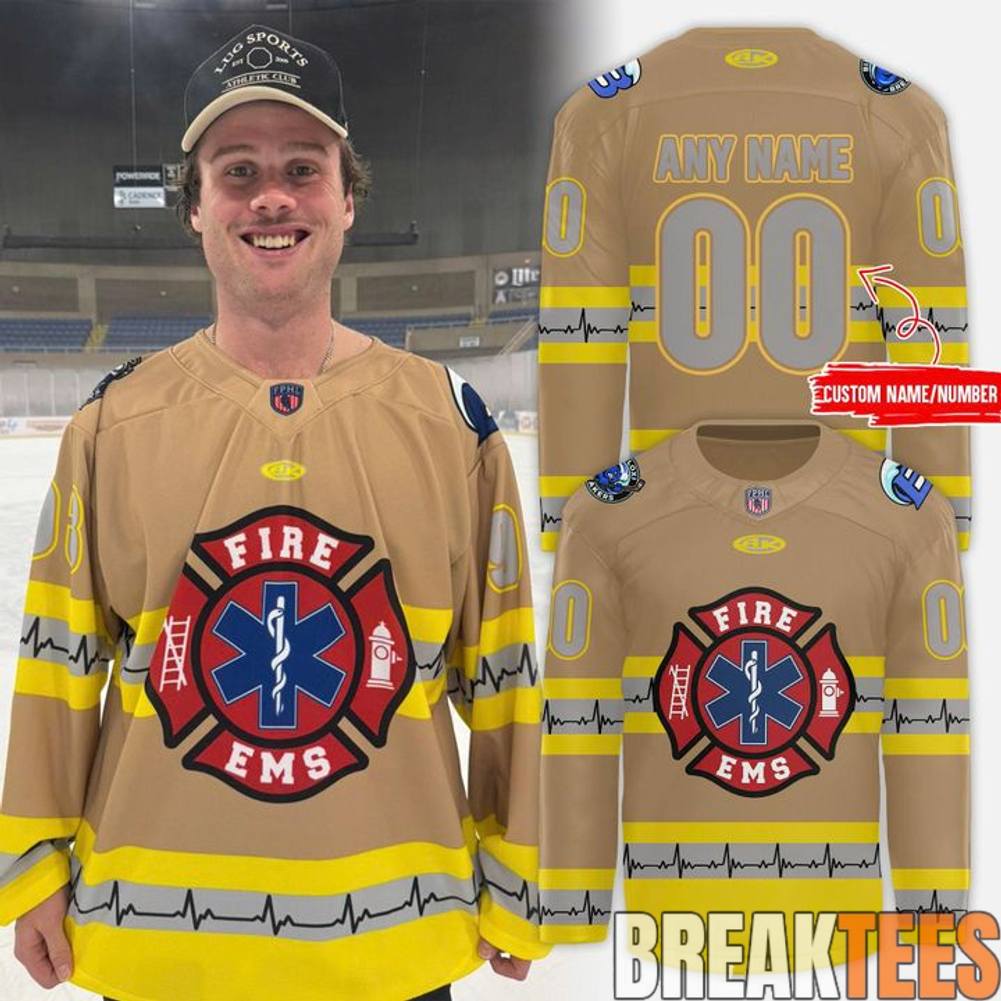 Biloxi Breakers 2026 First Responders Night Hockey Jersey hockey jersey product view 1