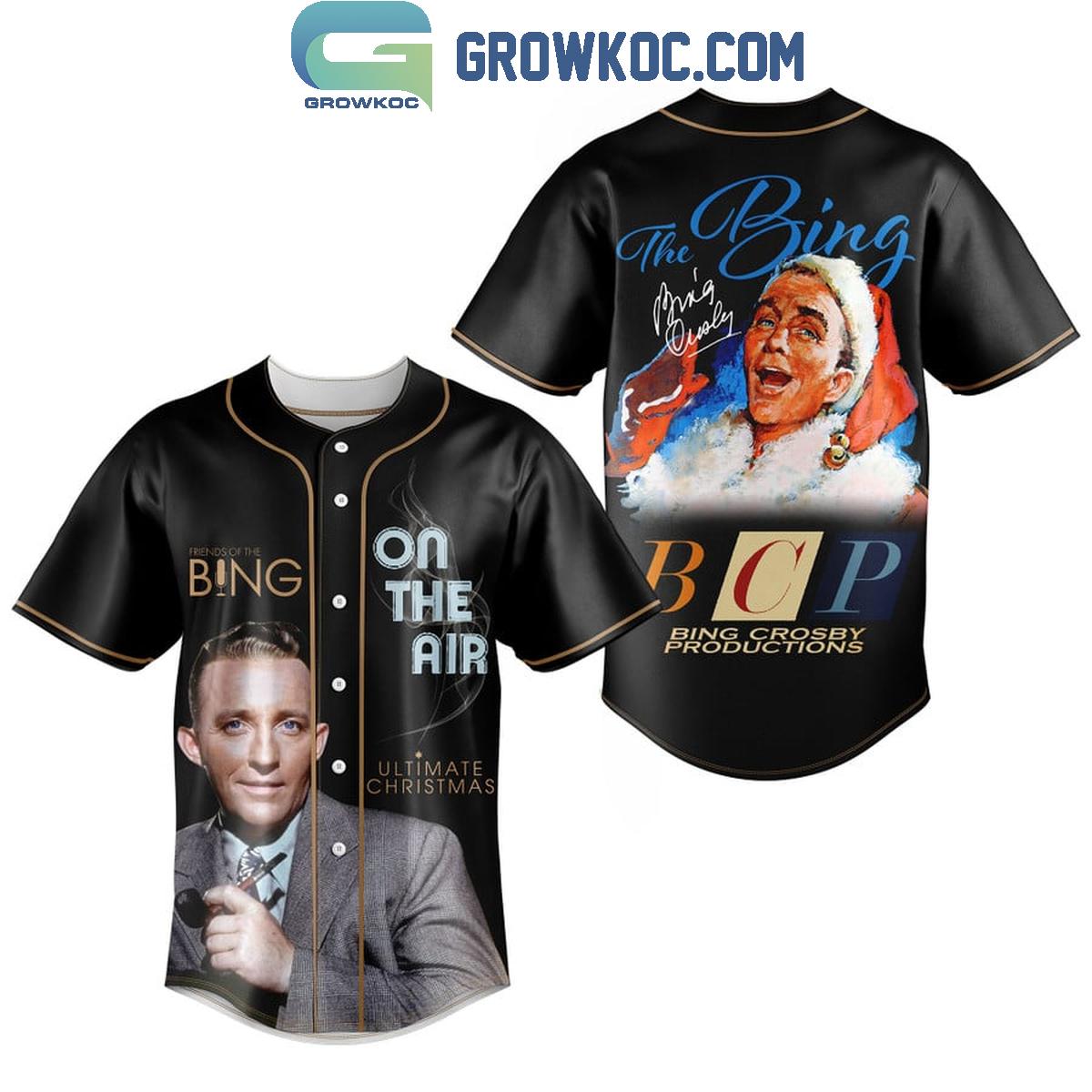Bing Crosby On The Air Ultimate Christmas Baseball Jersey baseball jersey product view 1