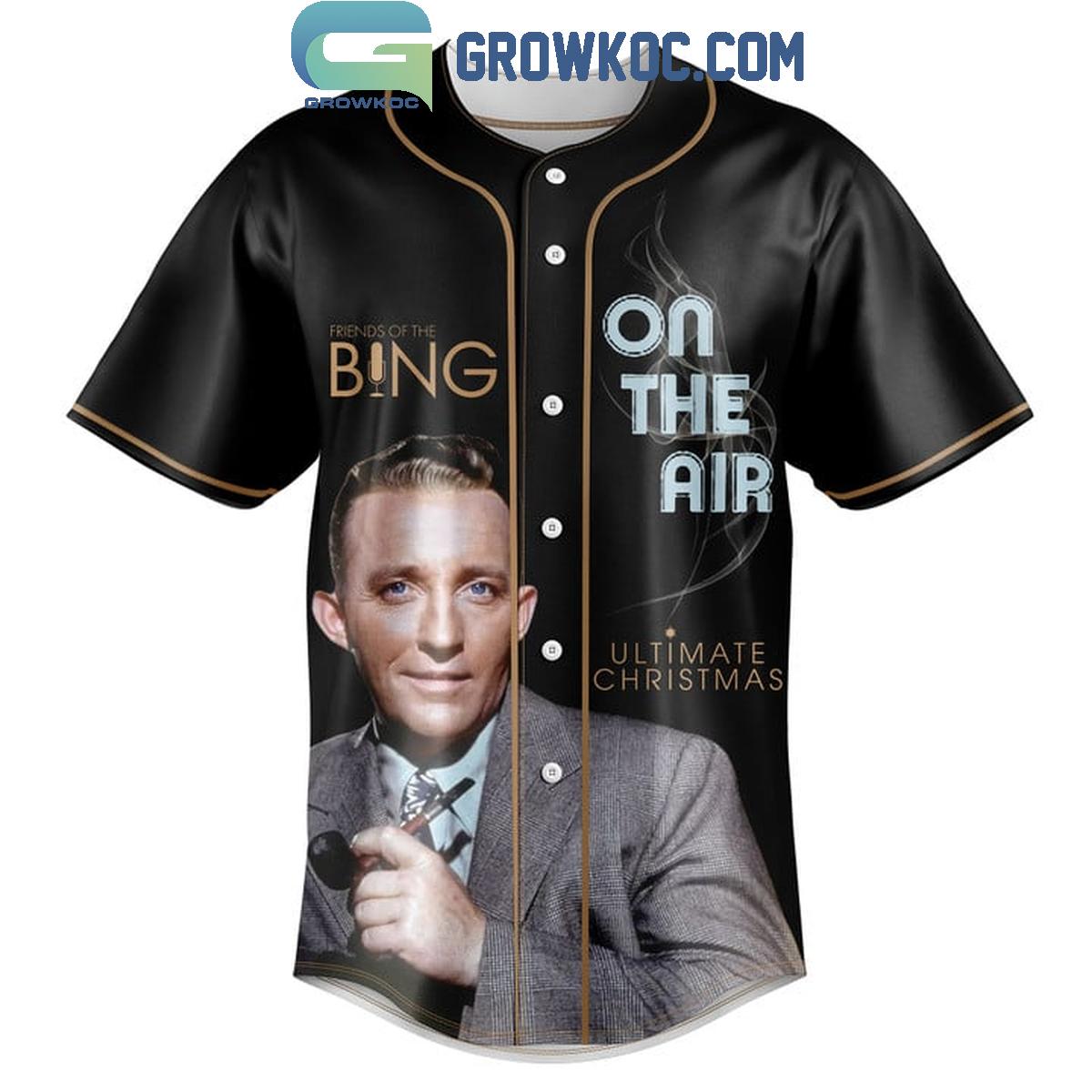 Bing Crosby On The Air Ultimate Christmas Baseball Jersey baseball jersey product view 2