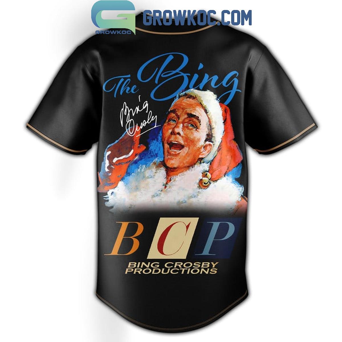 Bing Crosby On The Air Ultimate Christmas Baseball Jersey baseball jersey product view 3