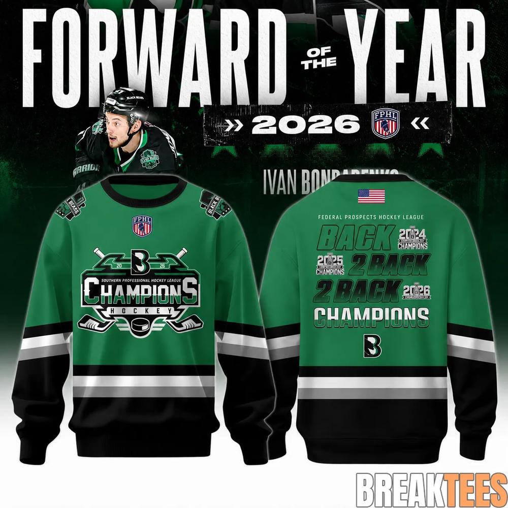 Binghamton Black Bears 2026 FPHL Champions Three-Peat Design Sweatshirt Unisex T-shirt, Sweatshirt, Hoodie, Long Sleeve Tee - T-Shirt, Sweatshirt, Hoodie