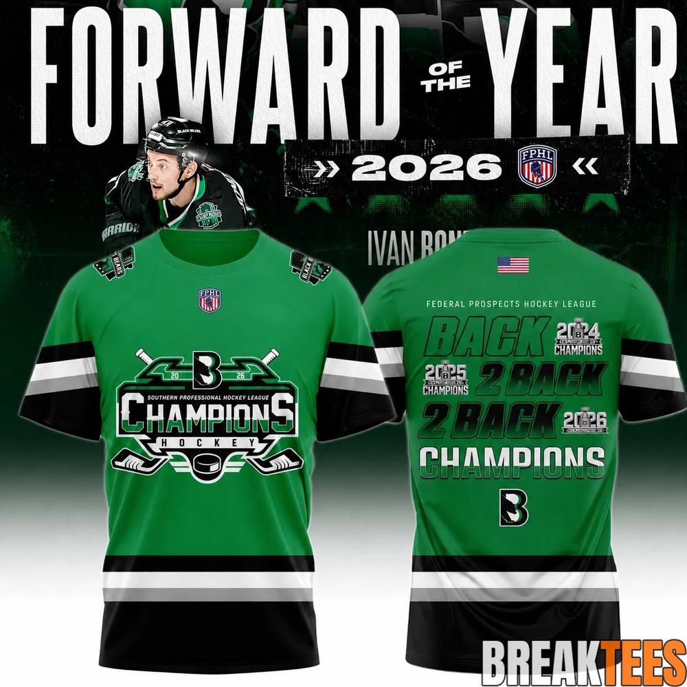 Binghamton Black Bears 2026 FPHL Champions Three-Peat Design T-Shirt Unisex T-shirt, Sweatshirt, Hoodie, Long Sleeve Tee - T-Shirt, Sweatshirt, Hoodie
