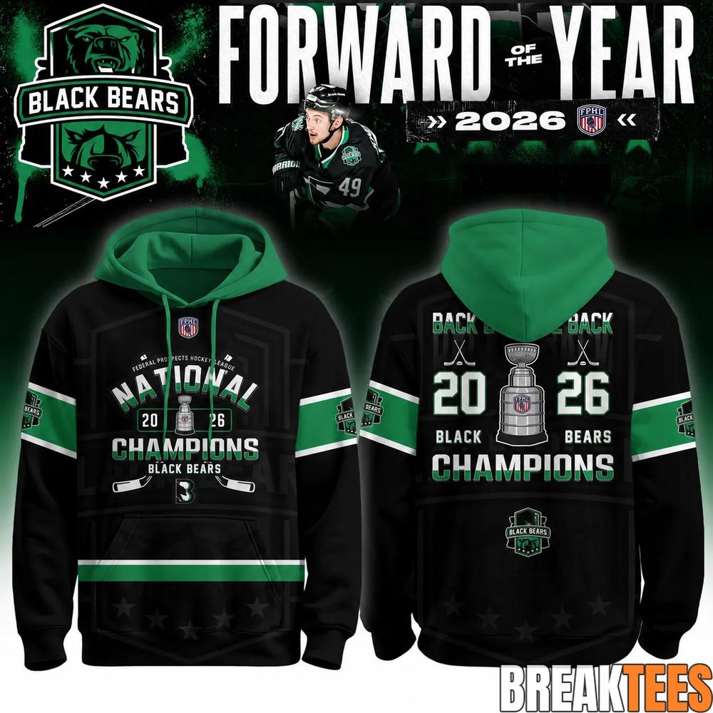 Binghamton Black Bears 2026 FPHL Champions Three-Peat Limited Edition Hoodie Unisex T-shirt, Sweatshirt, Hoodie, Long Sleeve Tee - T-Shirt, Sweatshirt, Hoodie