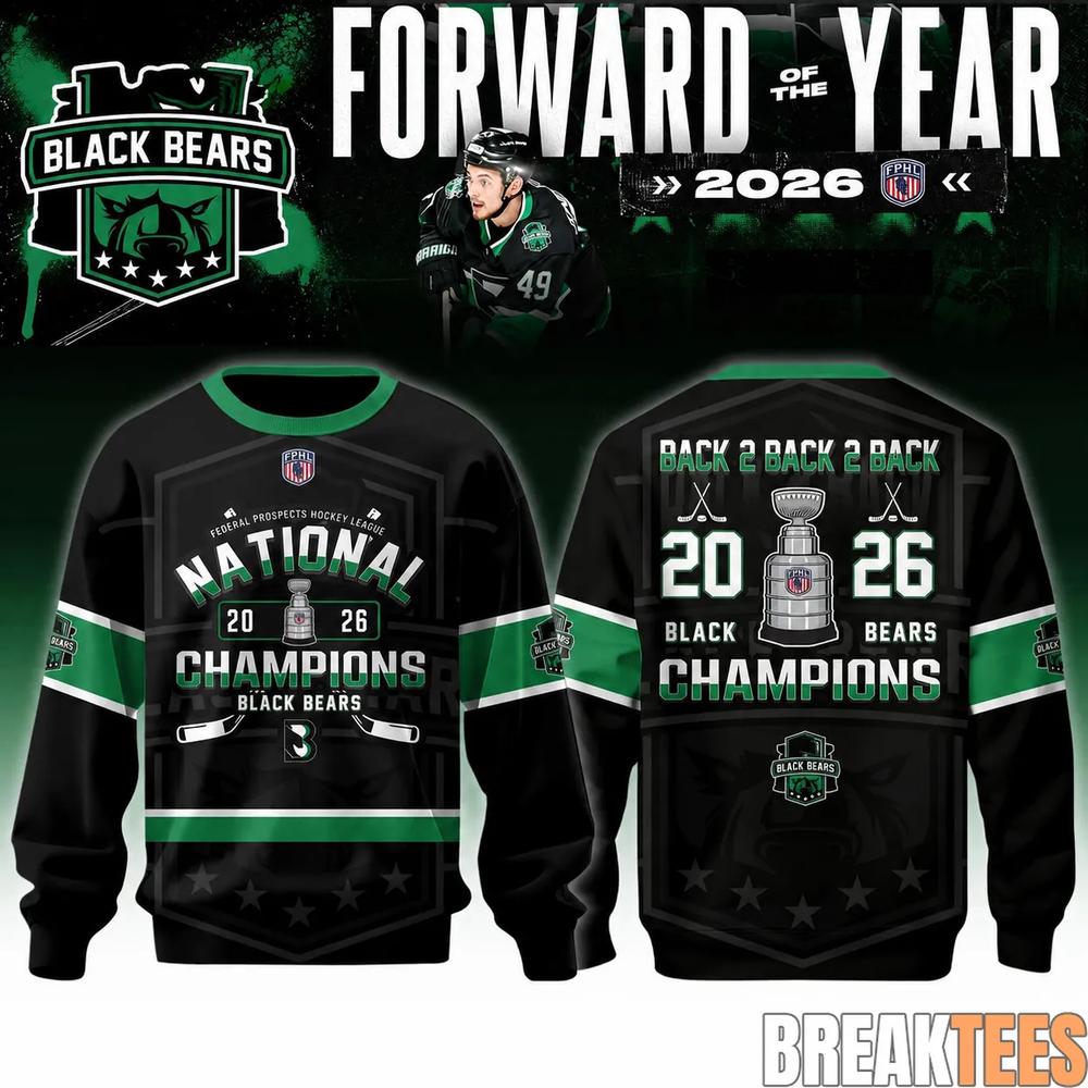 Binghamton Black Bears 2026 FPHL Champions Three-Peat Limited Edition Sweatshirt Unisex T-shirt, Sweatshirt, Hoodie, Long Sleeve Tee - T-Shirt, Sweatshirt, Hoodie