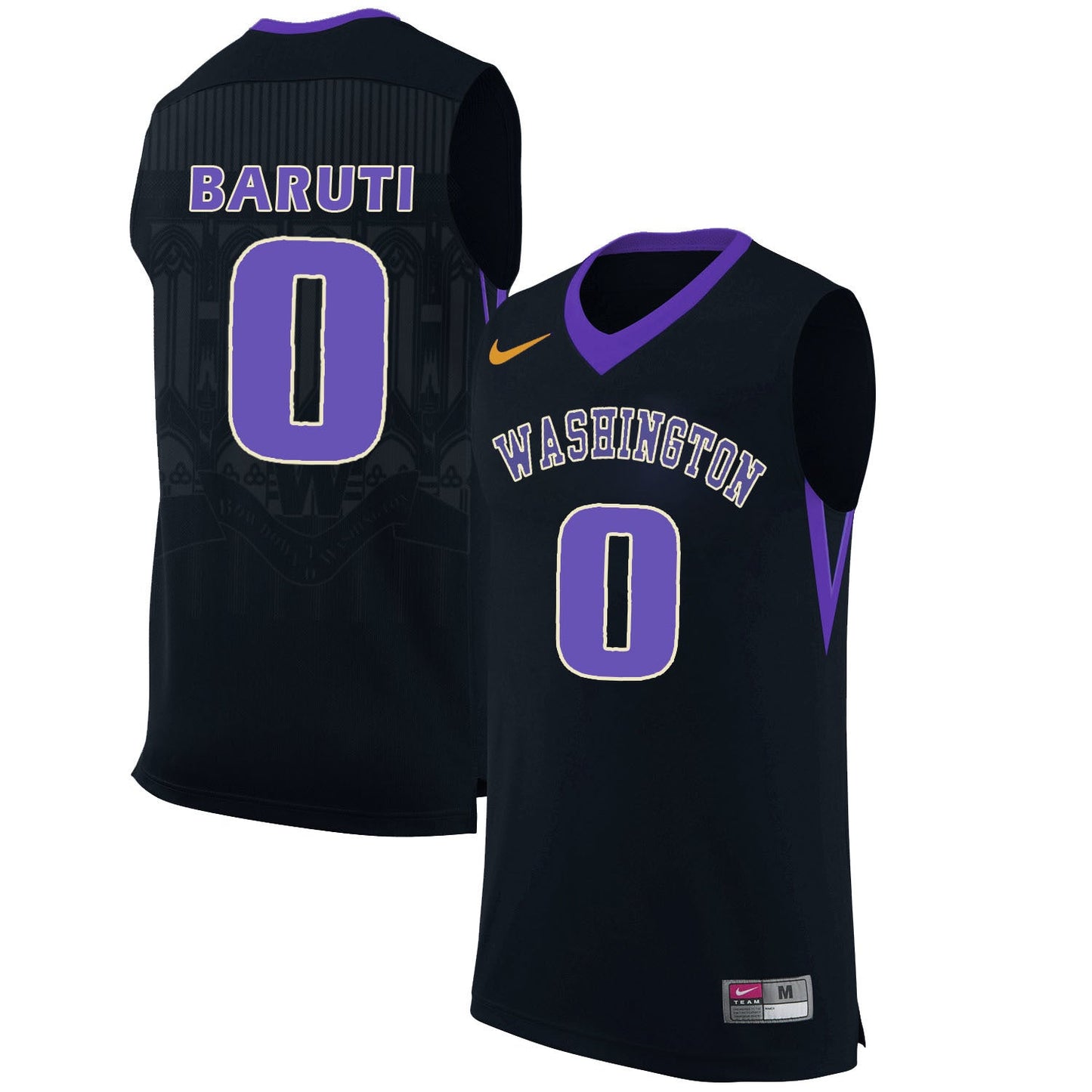 Bitumba Baruti 0 Black College Football Jersey football jersey product view 1